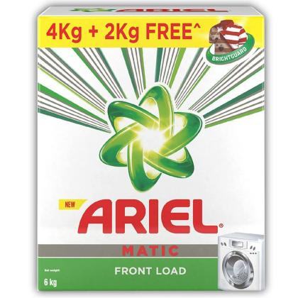 Ariel Matic Front Load Detergent Powder 4 kg (Get Extra 2 kg Free)